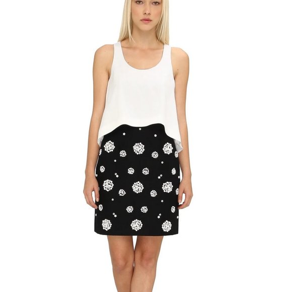 Tibi Double Layer Shell Beaded Dress - Picture 1 of 16